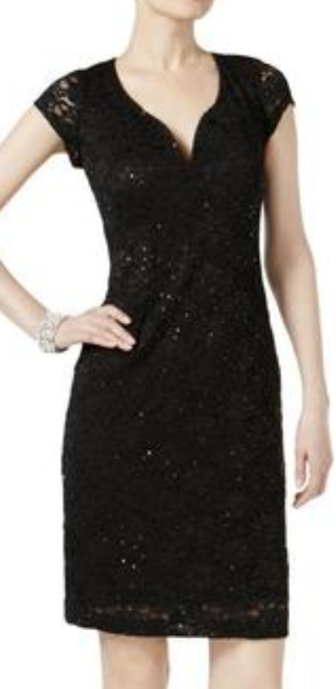 Lace & sequin black cocktail dress, NWT, gorgeous!